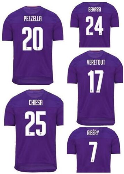 

Customized FIORENTINA 19-20 BENASSI 24 CHIESA 25 PEZZELLA 20 SIMEONE 9 RUI COSTA 10 RIBERY 7 Thai Quality sports jerseys,Custom jerseys wear