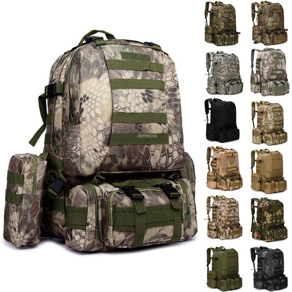 

50l 4 in 1 tactical backpack army molle outdoor sport bag men camping hiking travel climbing tactics backpack