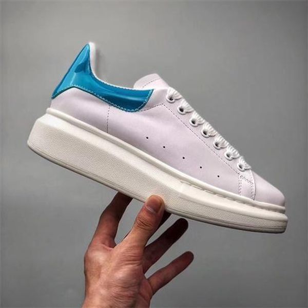 

2019idesigner shoes new grey shine platform shoes mens trainers white leather suede sports sneakers flat casual party wedding shoes us 11, Black