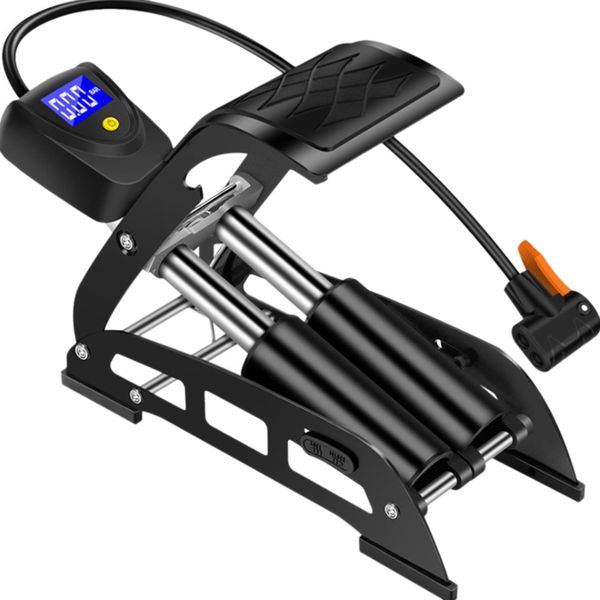 

portable high-voltage aluminum alloy mini electric car motorcycle car home pedal digital display air pump bicycle pump with digi