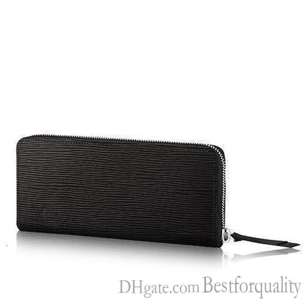 

2019 clÃ©mence wallet black m60915 real caviar lambskin chain flap bag long chain wallets key card holders purse clutches evening