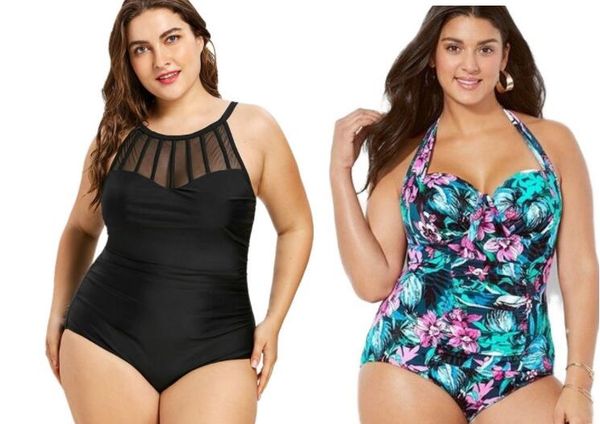 

gir sports women plus big high waisted fat stripe print one piece bikini swimwear triangle discount flexible stylish swim wear