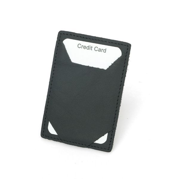 

genuine leather money clip man cardholders money clip genuine cow leather credit&id holder for men retro bus card case male, Black