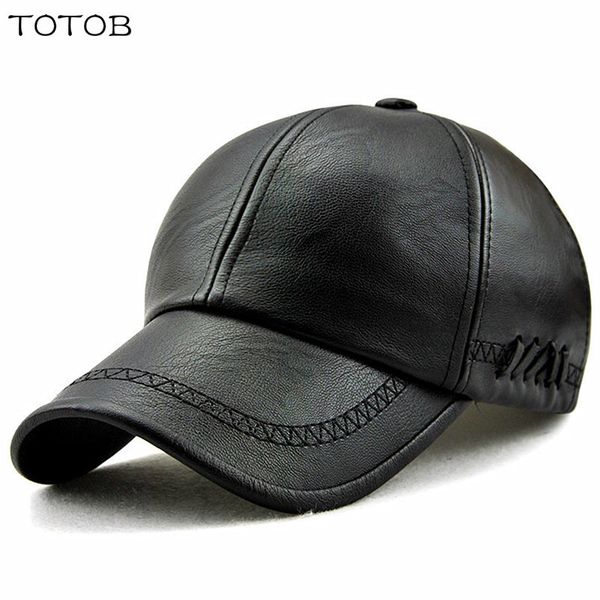 

autumn and winter new men's baseball cap trend leather european and american fashion minimalist out wild baseball cap totob, Blue;gray