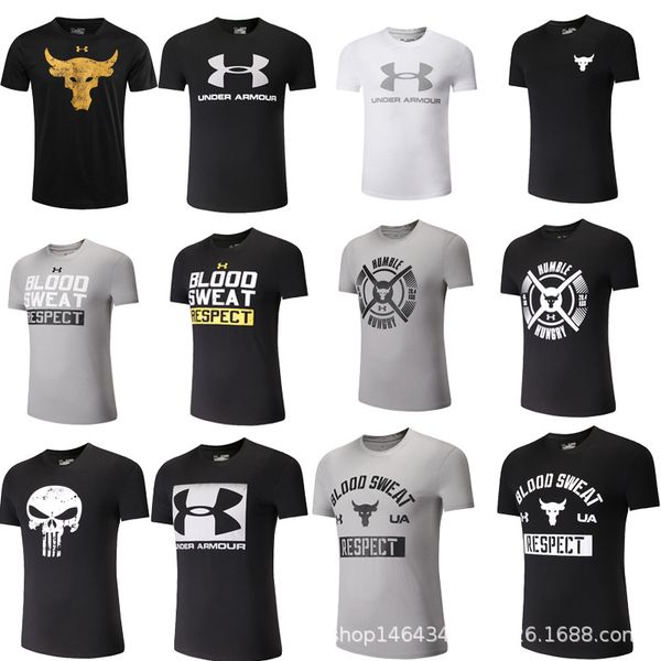 

Мужская футболка с надписью "Бык" с буквой "Run" с коротким рукавом Свободное движен