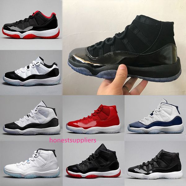 

11 11s blackout xi gym red midnight navy men basketball shoes women prom night bred black out space jam 11s athletic sport sneakers