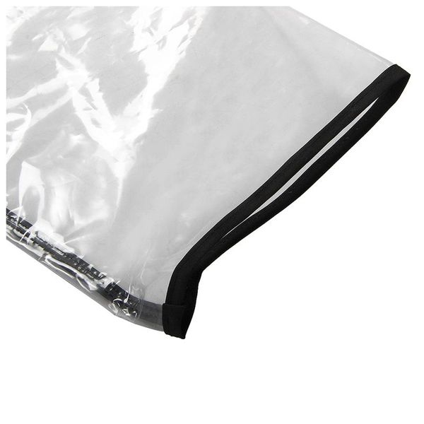 

fashion women's transparent eva raincoat outdoor travel waterproof rain coat black 130cm promotion raincoats