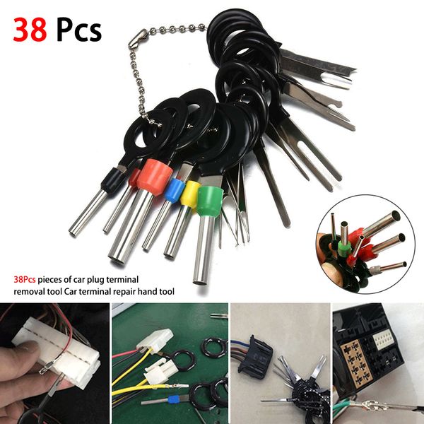 

38x wire terminal removal tool car electrical wiring crimp connector pin kit set