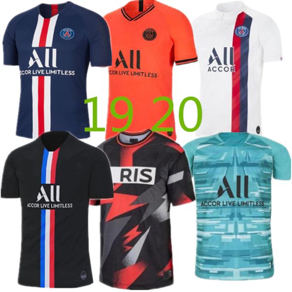 

maillots de football kit 19 20 soccer jersey 2019 2020 paris mbappe icardi marquinhos jersey camisetas champions shirt men kids sets, Black;yellow