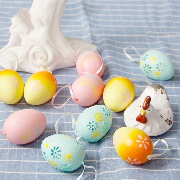 Presentes plástico ovo da páscoa Crianças DIY Pintado Graffiti Easter Egg Início Egg decorativa Set 5 Styles