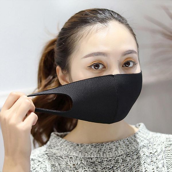 

black mouth mask breathable sponge face mask reusable anti pollution face shield wind proof mouth cover
