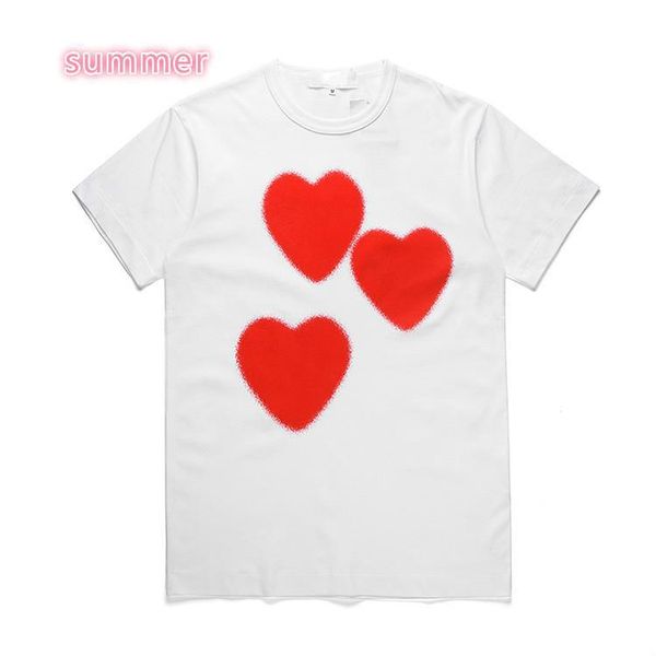 

womens designer t shirts 2020 summer casual couple shirts short sleeve tees fashion c0py heart print funny tee wdy2004154, White