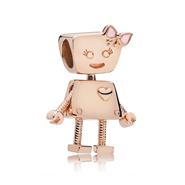 

новый 100% стерлингового серебра 925 1: 1 аутентичные 787141en160 роза белла бот шарм браслет оригинальные женщины подарок ювелирных изделий, Black