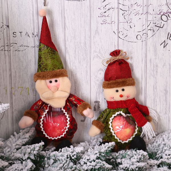 

christmas star wooden pendants ornaments xmas tree santa claus snowman elk christmas candy packaging candy decoration