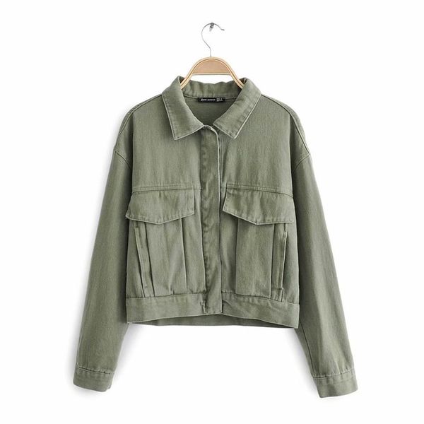 

jiajia 68-9901 european and american fashion pocket jacket, Black;brown