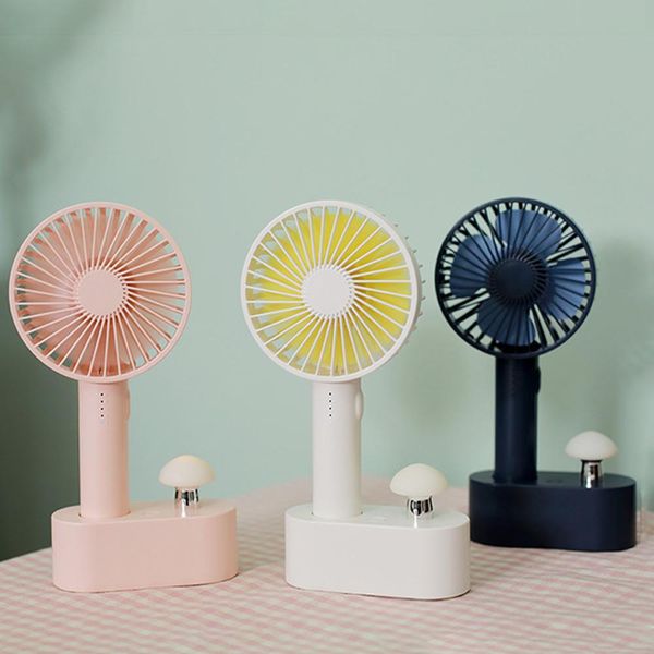 

brelong портативный мини-вентилятор грибной ночной светильник, usb-аккумулятор, настольный вентилятор, домашний, настольный белый / синий