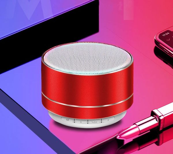 

a10 bluetooth динамик из алюминиевого сплава вставки карты мини маленький динамик беспроводной led бас bluetooth звук пушки