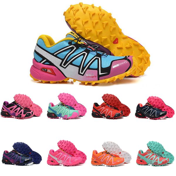 

s-lab sense m womens speed cross 3.0 cs trail sports hiking shoes luxury red orange yellow ladies outdoor runner sneakers size 36-41, White;red
