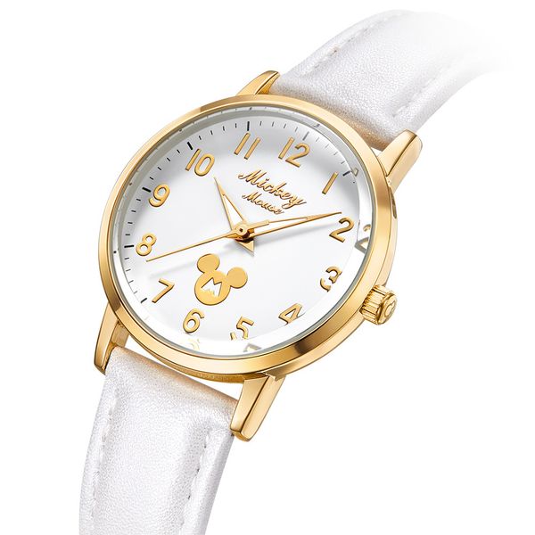 

brand original womens watches mouse quartz water resistant girls watches fashion casual simple students watch, Slivery;brown