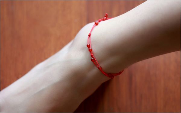

natural red agate anklet semi-precious stones womens evil foot ornaments ankle fashion accessories, Red;blue