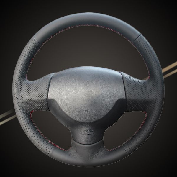 

car braid on the steering wheel cover for mitsubishi lancer x 10 2007-2015 outlander 2006-2013 asx 2010-2013 interior auto cover