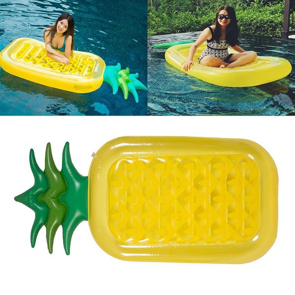 

180*90cm inflatable pineapple pools float raft large outdoor swimming pools inflatable float toy lounge toy for adults and kids fa2637