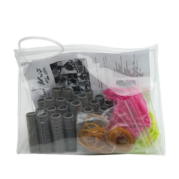 

fluffy hair maker hair rollers kit morgan hair root perm rods bars linking curling fur air bang curlers & clips tool set u1014