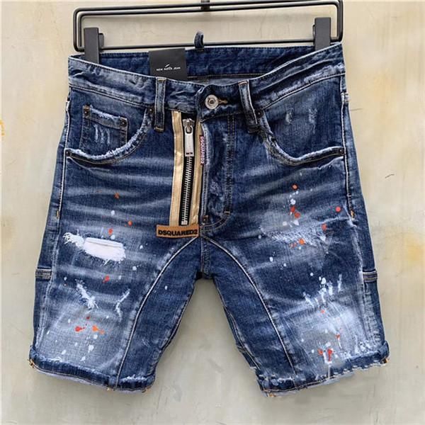 

new designer jeans casual solid color board shorts men summer northern new style beach swimming fashion mens jeans short, Blue