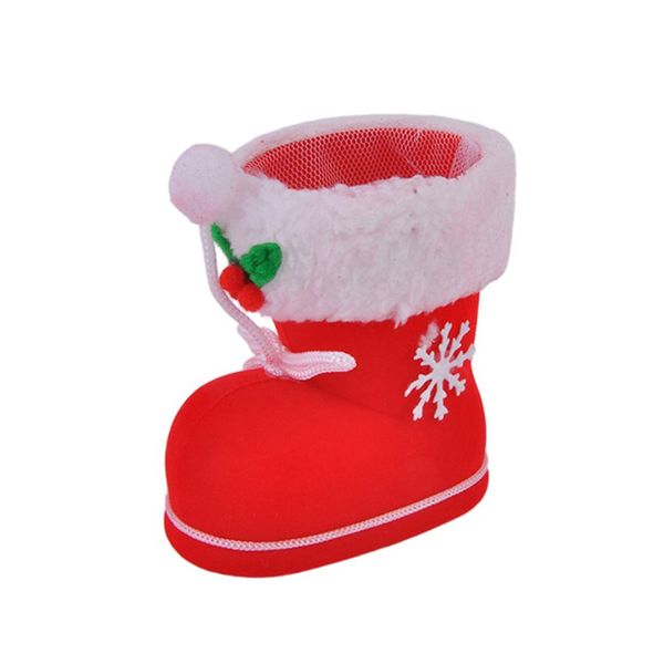 

duuti creative design christmas flocking boots candy boots home funny xmas decorations supplies children kids gifts