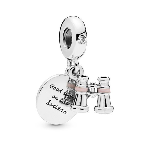 

Новый 2019 лето 100% стерлингового серебра 925 свободные бусины бинокль висит Шарм под