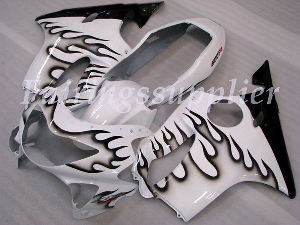 

новая (литье под давлением) abs обтекателя комплекты fit для honda cbr600 f4 1999 2000 cbr600 f4 99 00 обтекатели установлен белый и черный