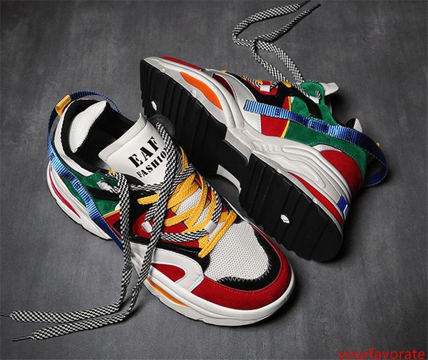 

explosion models triple s men s shoes clunky sneakethick-soled korean breathable casual sports fashion student running shoes