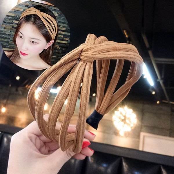 

2018 new fashion twisted knot headband turban for women lady hair band headwear wide girls head hoop hair accessories