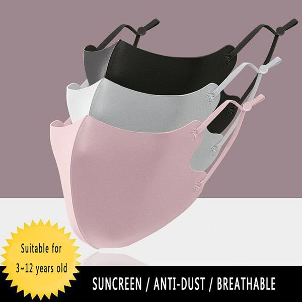 

4 color kids face mask children's masks new ice silk cotton masks summer dustproof sunscreen for students