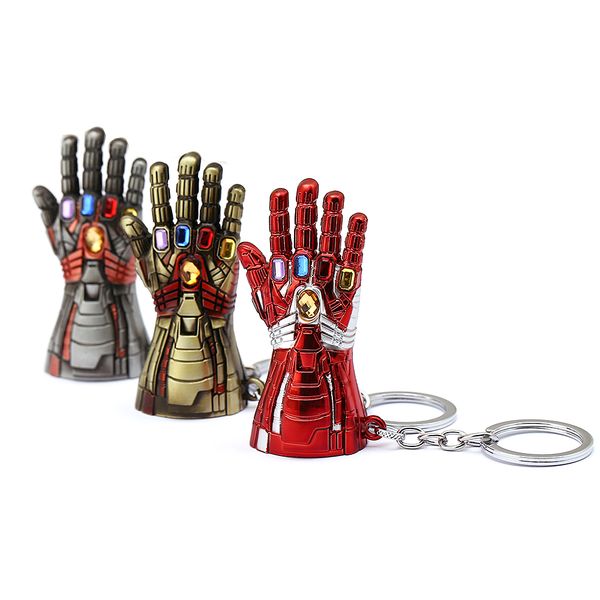 

new hulk glove keychain zinc alloy endgame power gauntlet keyrings key chains metal pendant jewelry wholesale, Silver