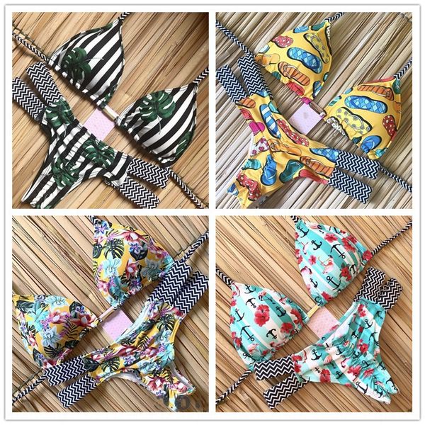 

2020 printed female 2020 printed swimsuit female bikini bikini swimsuit, White;black