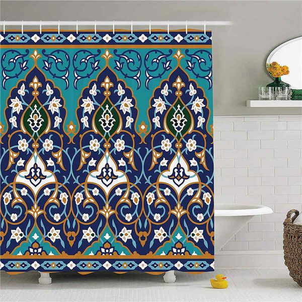 

Марокканский занавески для душа, османское искусство фольклора Вдохновленный аб