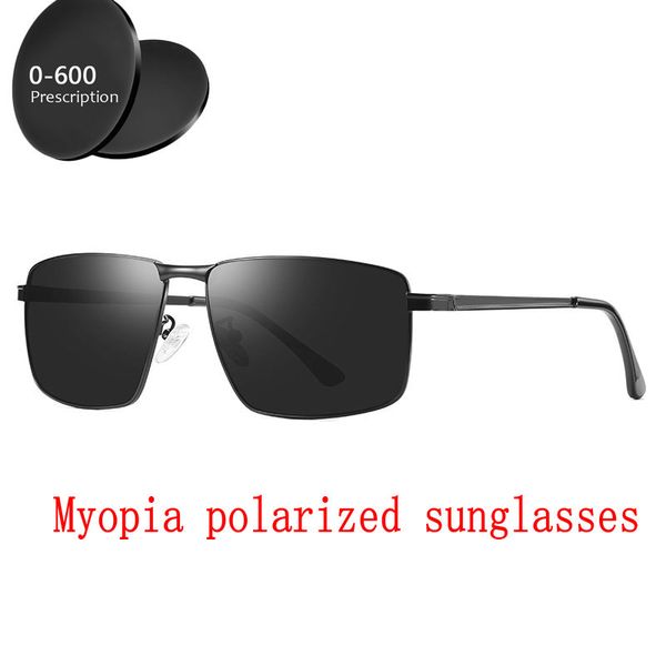 

women myopia prescription -1.0 -6.0 finished polarized myopia sunglasses square for male eyeglasses driving goggles fml, White;black