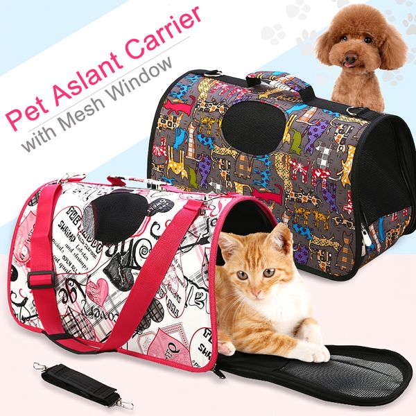 

pet carrier travel aslant dog bag mesh window dog carrier oxford cloth pet handbag for outdoors hiking camping products