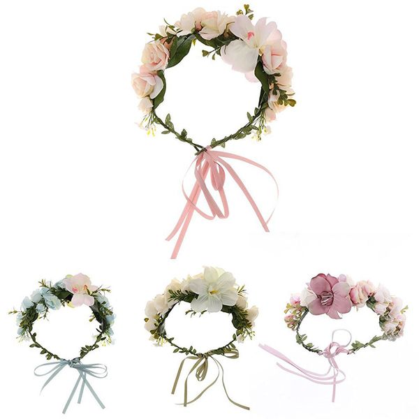 

flower wreath headband crown floral garland boho for festival wedding