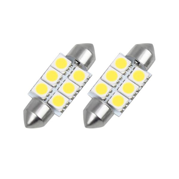 

uxcell 2pcs white 36mm smd 6 led 0.74w festoon dome car light interior lamp bulb