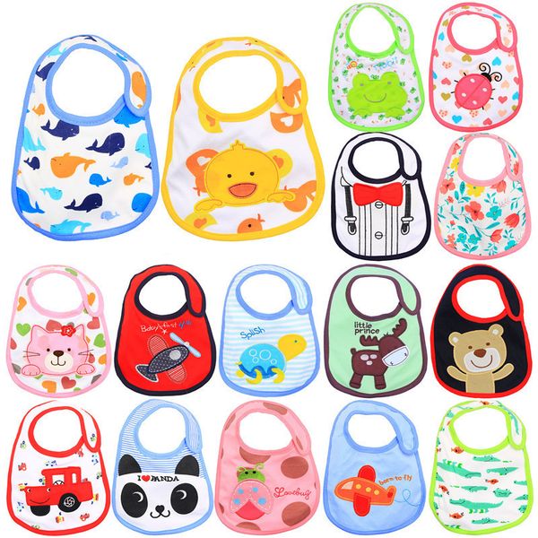 

kids cartoon printing burp infant cotton bibs toddler mouth water towel baby cartoon feeding saliva towel