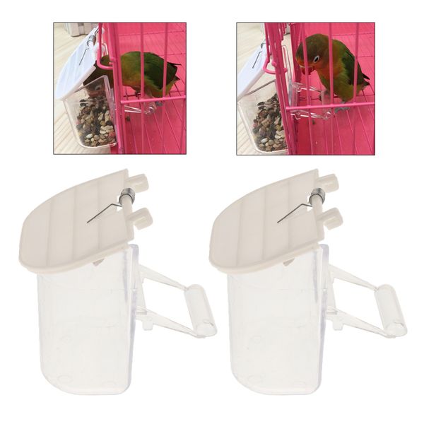 

2шт нет разделения семян кормушку для клетки,автомат попугай кормления контейнер еды