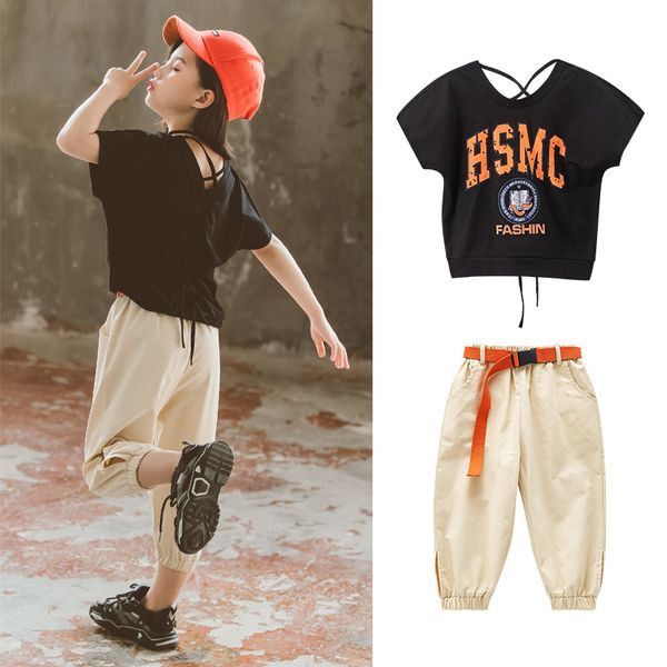 

2020 summer new kids boutique clothes for girls fashion girl children wild casual 2psc sets teenage girls clothing 8 10 12 years, White
