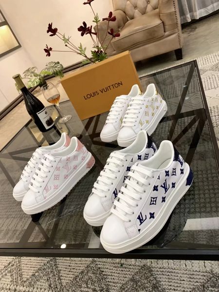 

L men ca ual hoe leather women leather embroidered logo comfortable hoe flat ca ual hoe daily jogging 3 color