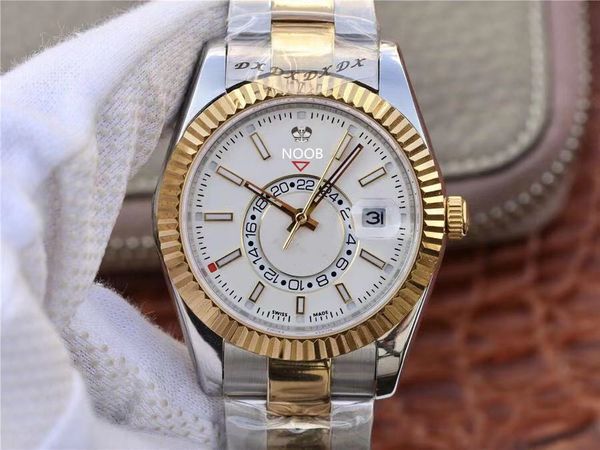 

sky -000002 orologio ди л 904l (24-часовая функция круг) 9001 автоматического механические часы движения дизайнера часы 70 часов хранения эн, Slivery;brown