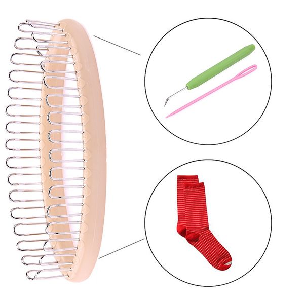 

new 3pcs/set knitting tool weave loom kit for shawl blanket hat socks marker yarn knitter knitting loom diy sewing craft, Black