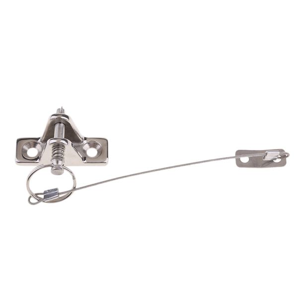

316 stainless steel boat bimini deck hinge with a pin and lanyard