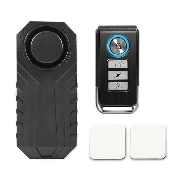 

anti-theft vibration 113db wireless bike alarm with remote waterproof antitheft vibration security sensor for motorcycle #g3