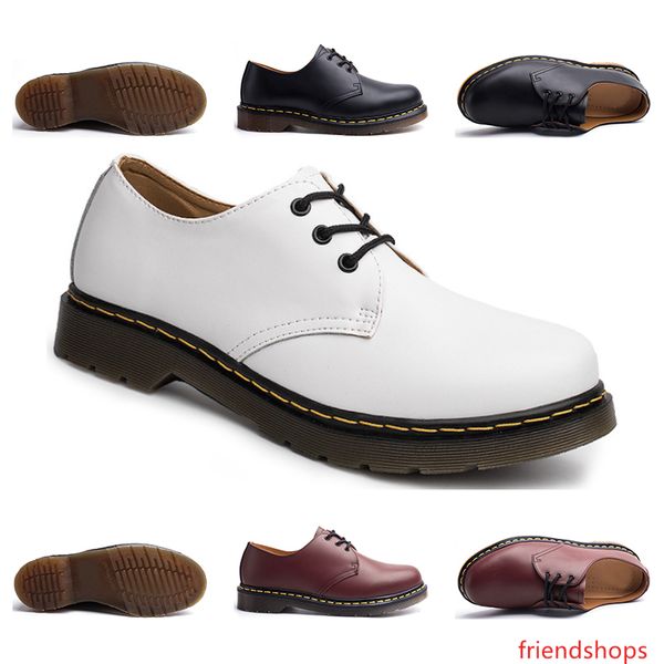 

2020 low help martin shoes men women leather large size short boots round head couple casual tooling shoes black blue sneakers size 36-47